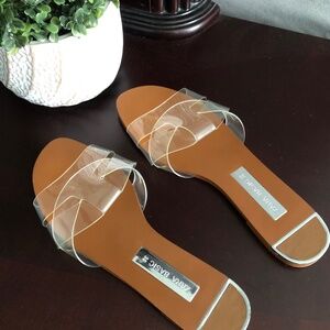 Clear lucid flats sandals Zara flip flop 8/38
